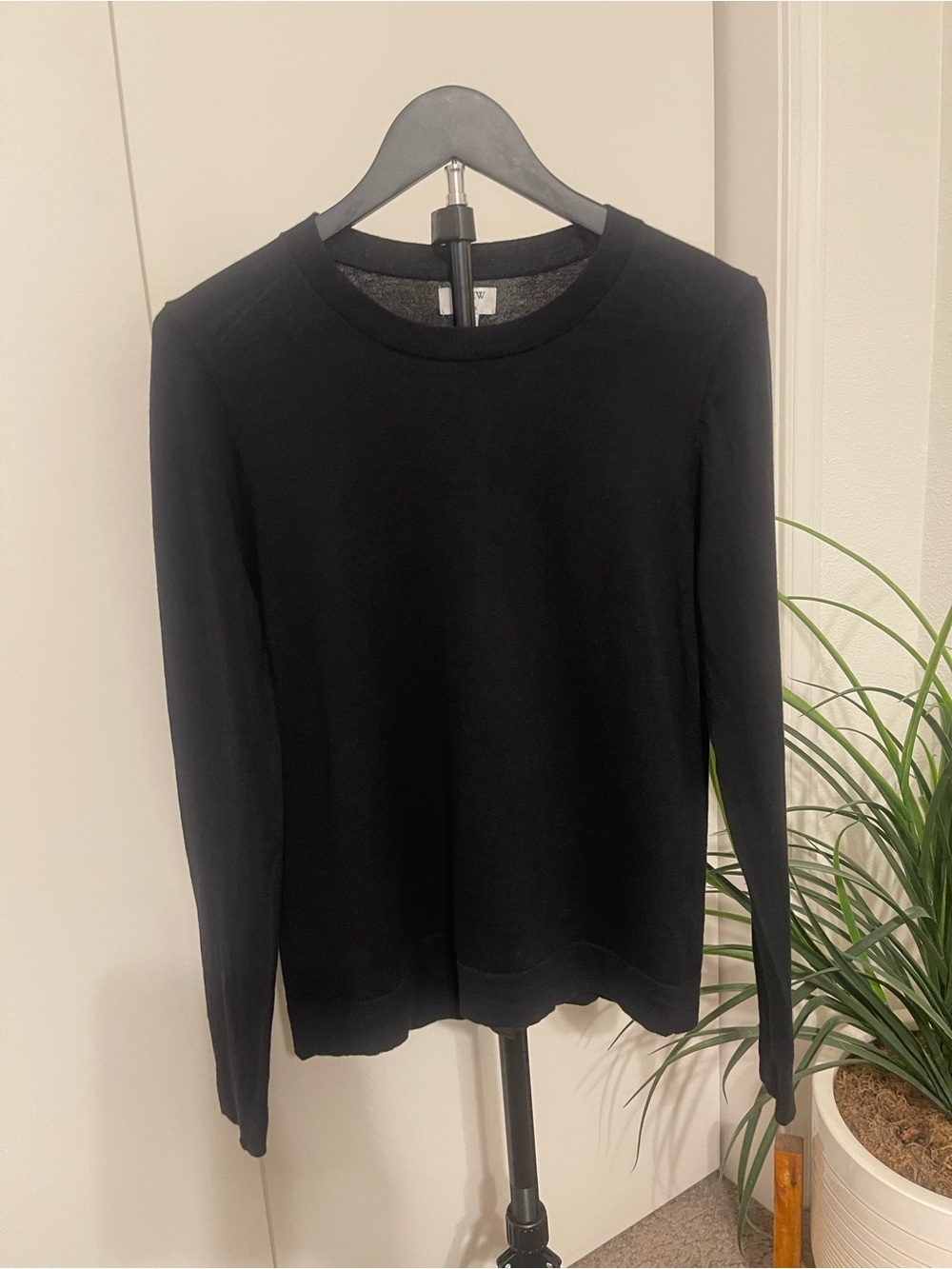 J. Crew Black Teddie Crewneck Tee